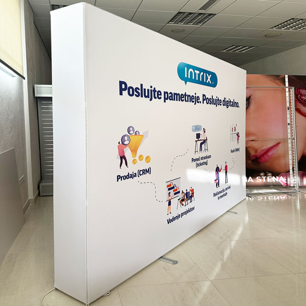 tekstilna stena Prima, pull down