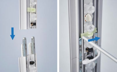 sestavljanje vertikal LED stene